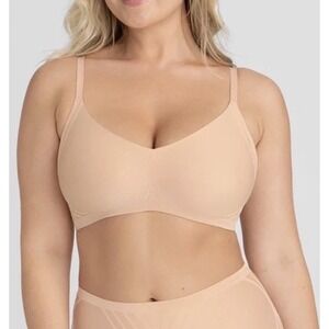 HONEYLOVE Wireless Silhouette Bra  Sand  Tan Size 2X  42D Comfort‎ Convertible